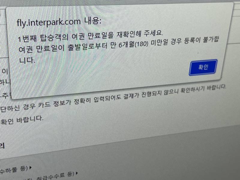 🚨 일본 여름에 가려고 항공권 예약하는데 이러면 여권 갱신 후에만 가능한거야..? | 인스티즈