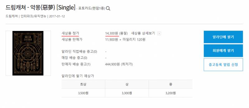 역대 여돌 데뷔 앨범 중 가장 높은 가격으로 거래되고 있는 듯한 앨범 | 인스티즈