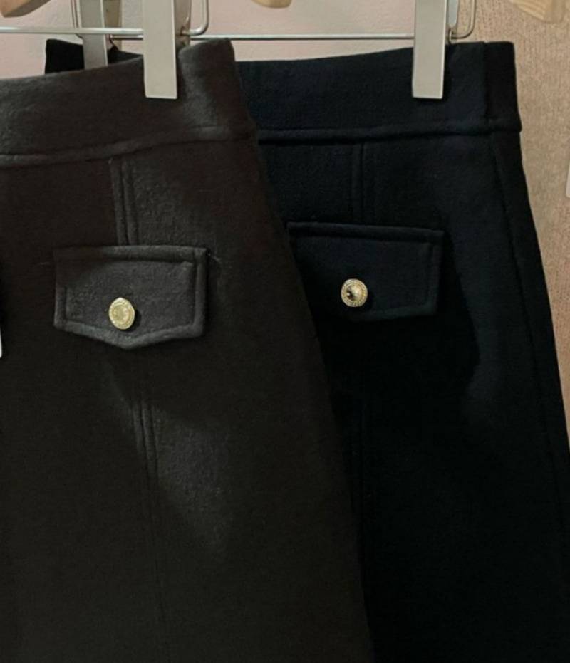 이너프 브리즈 울 미니 스커트 브라운 s | 인스티즈