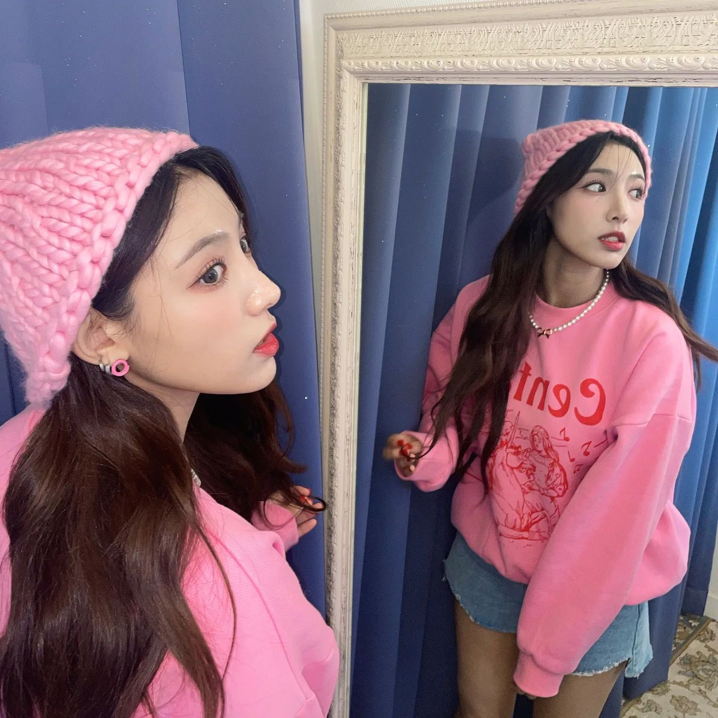 [잡담] 라잇썸 초원이 핑크색비니 쓴거 귀엽다 | 인스티즈