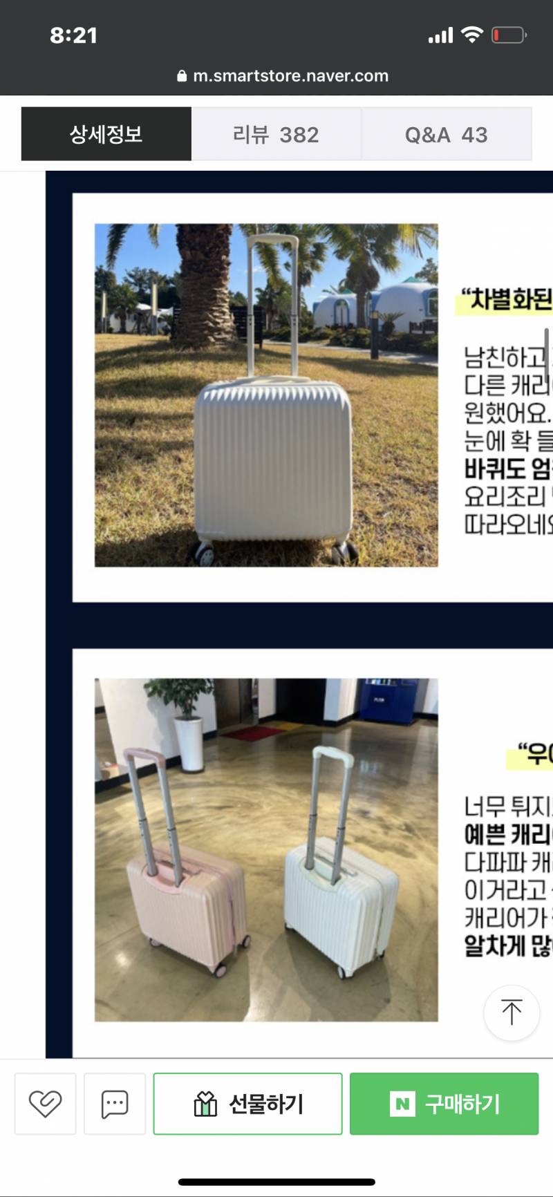 멋쟁이들아 캐리어 좀 골라주라 🥹 골라주면 좋은 일만 생길거야 💗 | 인스티즈