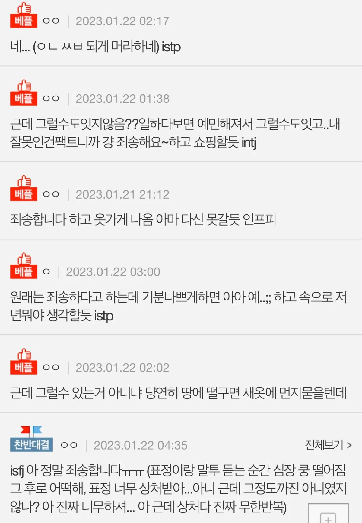 MBTI별 옷가게에서 꼽 먹었을 때 반응 쓰기..jpg | 인스티즈
