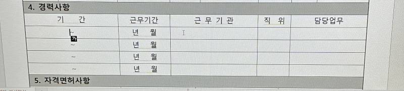 이력서 작성하는데 도와주라ㅠㅜㅜ | 인스티즈