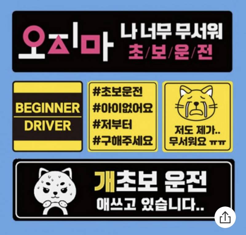 운전하는 익들아 초보운전차가 이런 스티커 붙이면 어떨것같아??? | 인스티즈