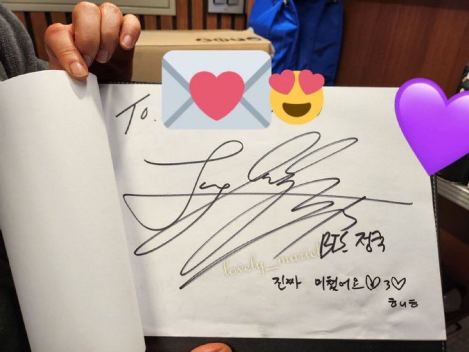 [잡담] 헐 방탄 정국 싸인 떴는데 자기 임티 ㅎuㅎ 이거 아네ㅋㅋㅋㅋ | 인스티즈