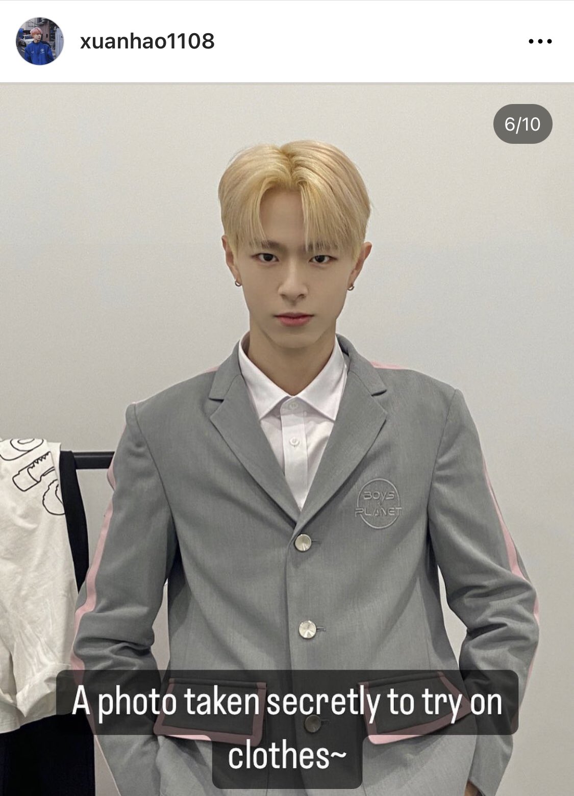 [잡담] 보플 4분할 탈락한 쉬안하오 인스타 떴음 | 인스티즈