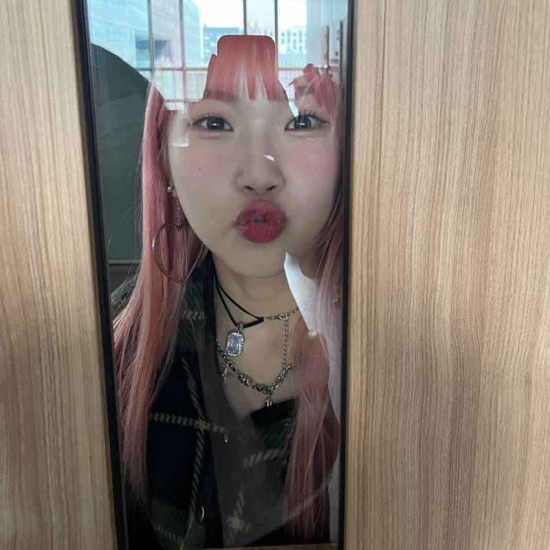 핑크 머리로 바꾼 후, 팬들 사이에서 캐릭터 닮았다고 말 나오는 걸그룹 멤버 | 인스티즈