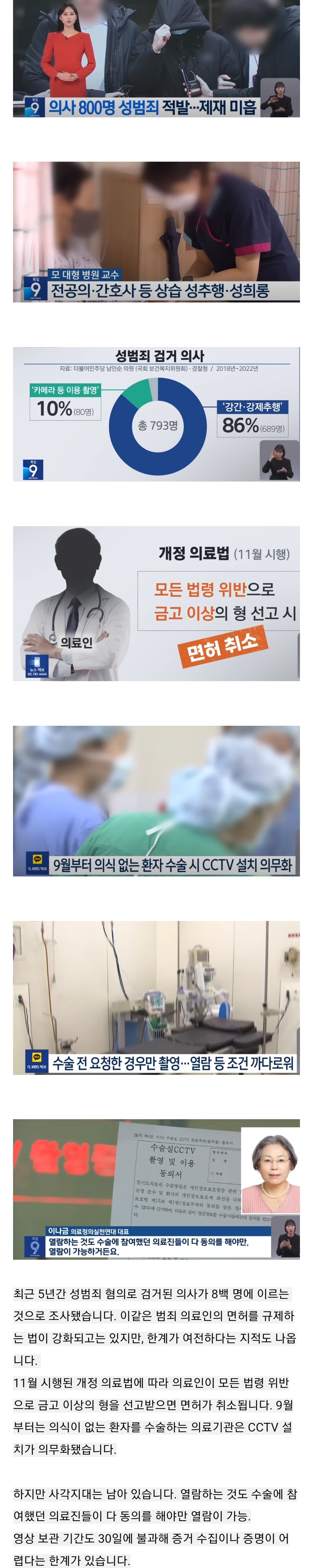 [정보/소식] 마취된 여성에 성범죄…의사 800명 적발 | 인스티즈