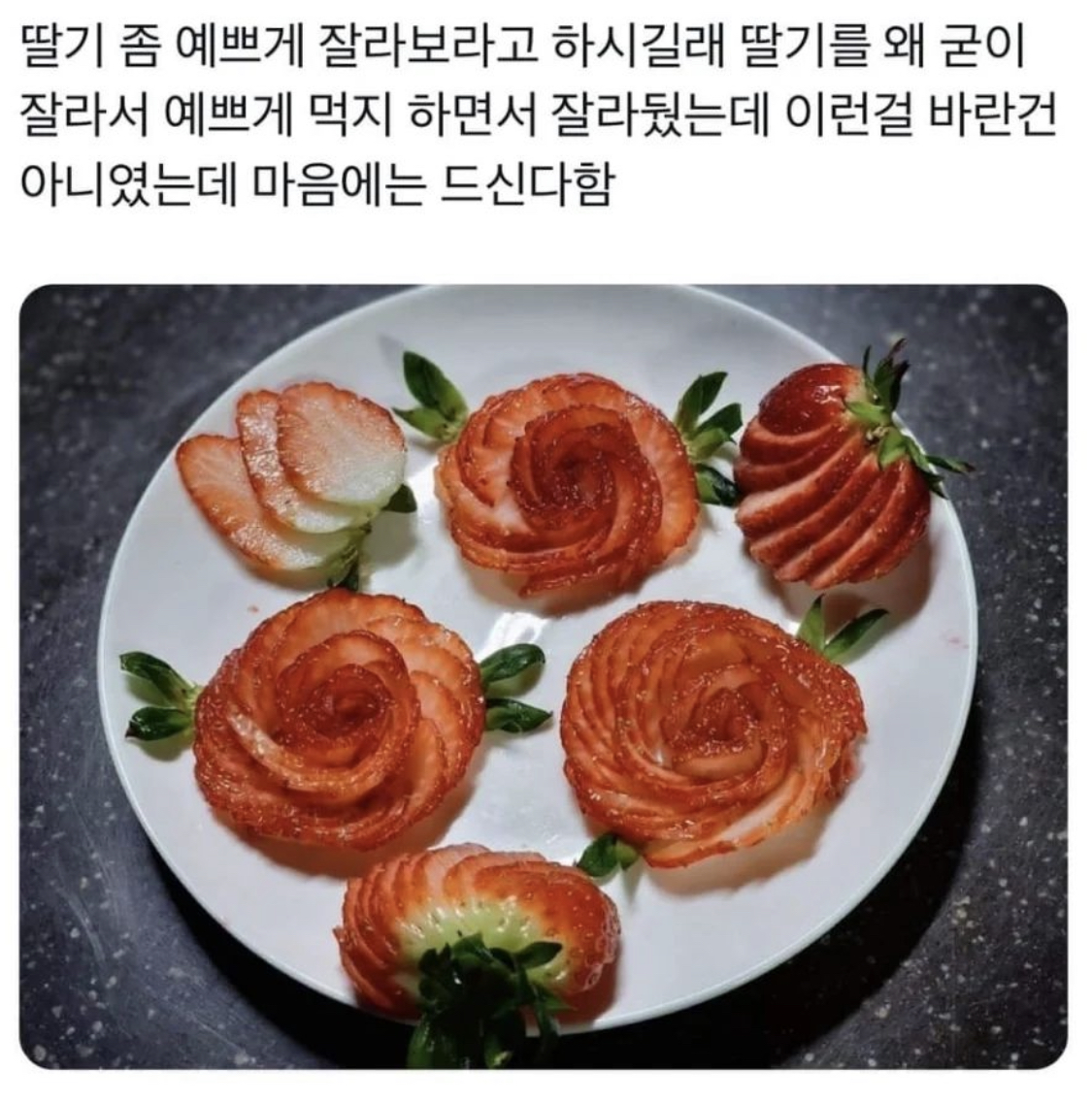 [잡담] 와 딸기 진짜 예쁘게 잘랏다 | 인스티즈