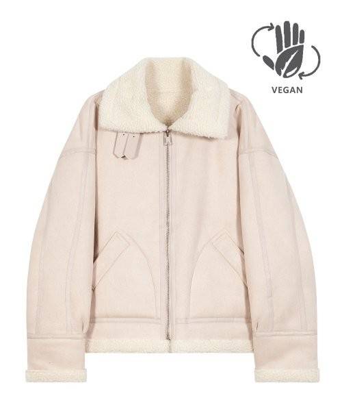 새상품) 비건 스웨이드 무스탕 아이보리 m | 인스티즈