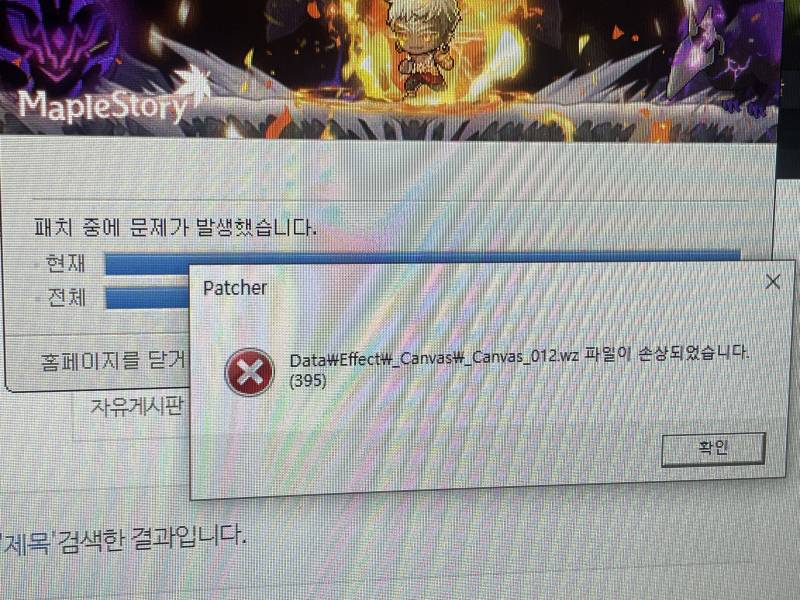 [잡담] 패치 자꾸 오류 나는데 어떻게해..?ㅠ | 인스티즈