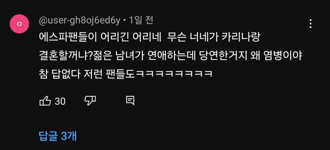 [잡담] 카리나 이재욱 열애 대중의 현실 반응 | 인스티즈