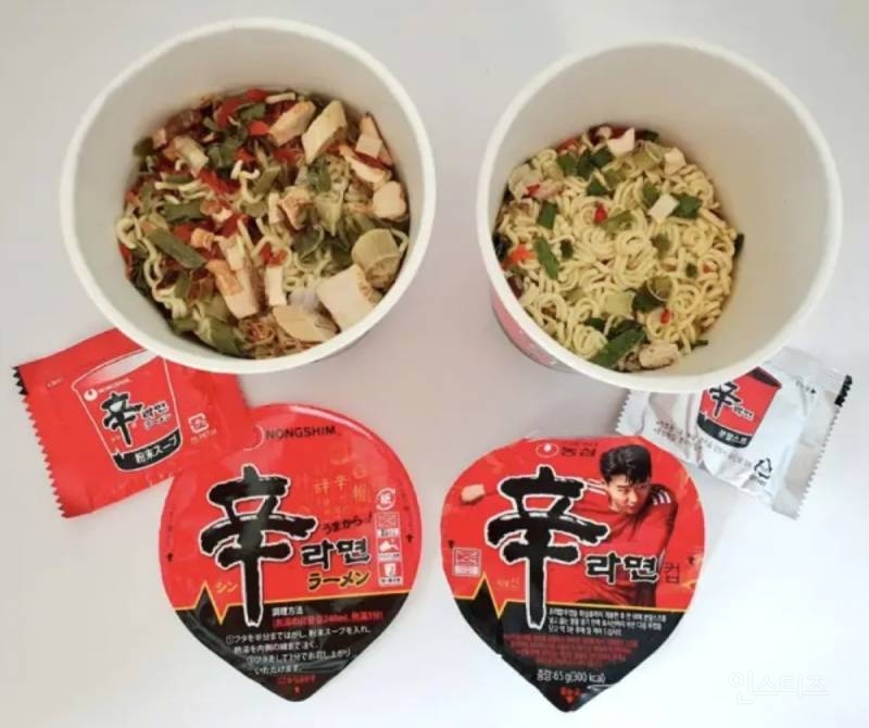 한국 vs 일본 신라면 컵라면 퀄리티 비교.jpg | 인스티즈