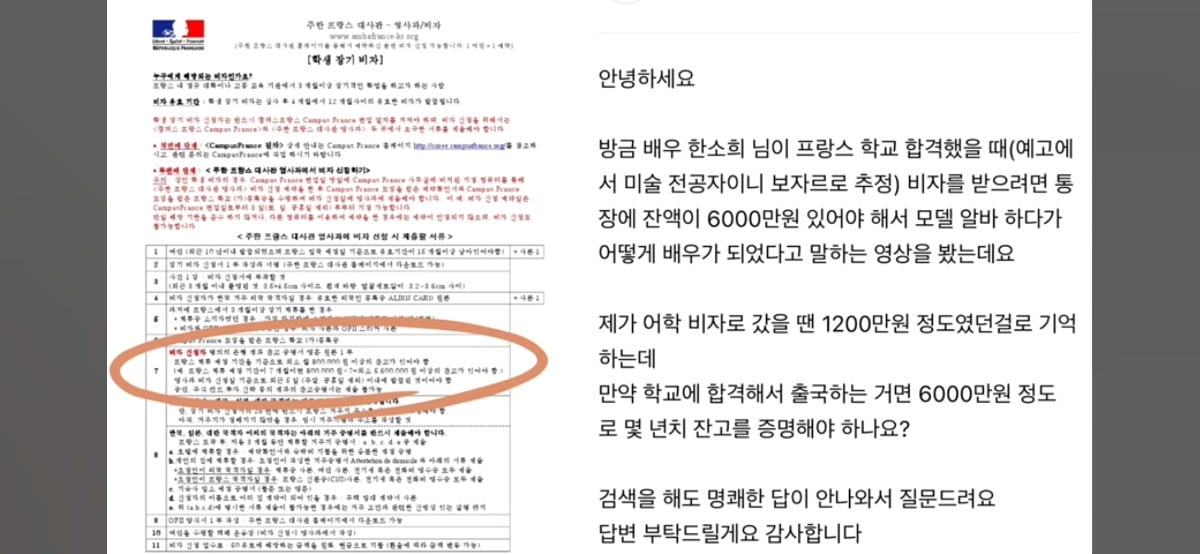 [정보/소식] 지금 사실관계 정정중이라는 한소희 프랑스학교 합격 | 인스티즈