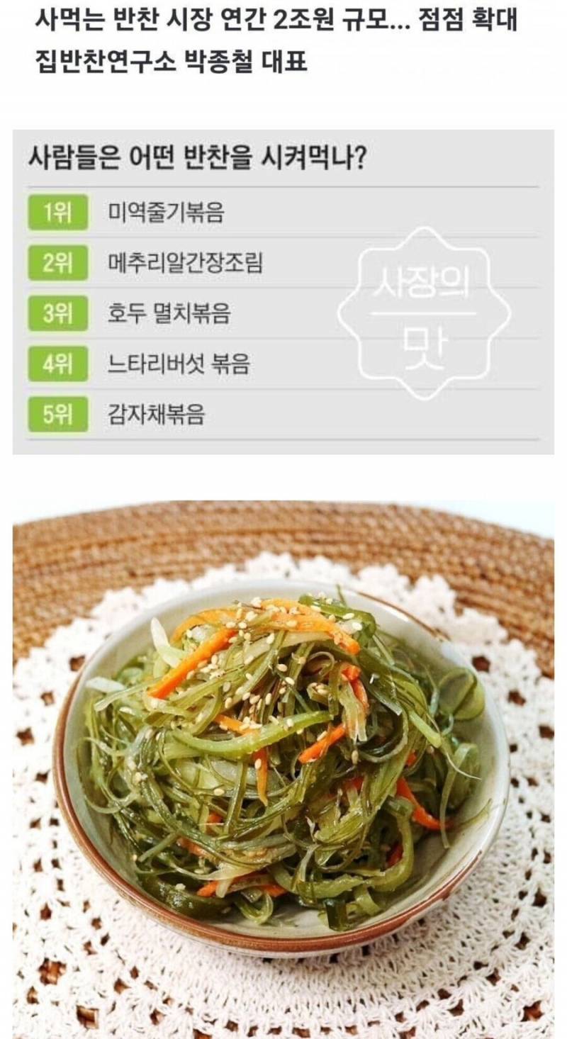 반찬가게 인기메뉴 1위 | 인스티즈