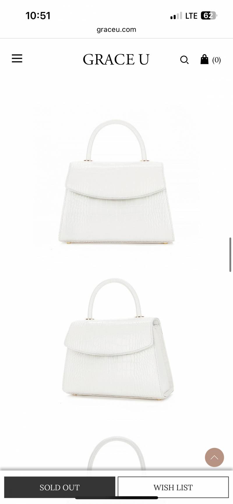 그레이스유 플리에 백 plie bag 화이트 가방. GRACE U | 인스티즈
