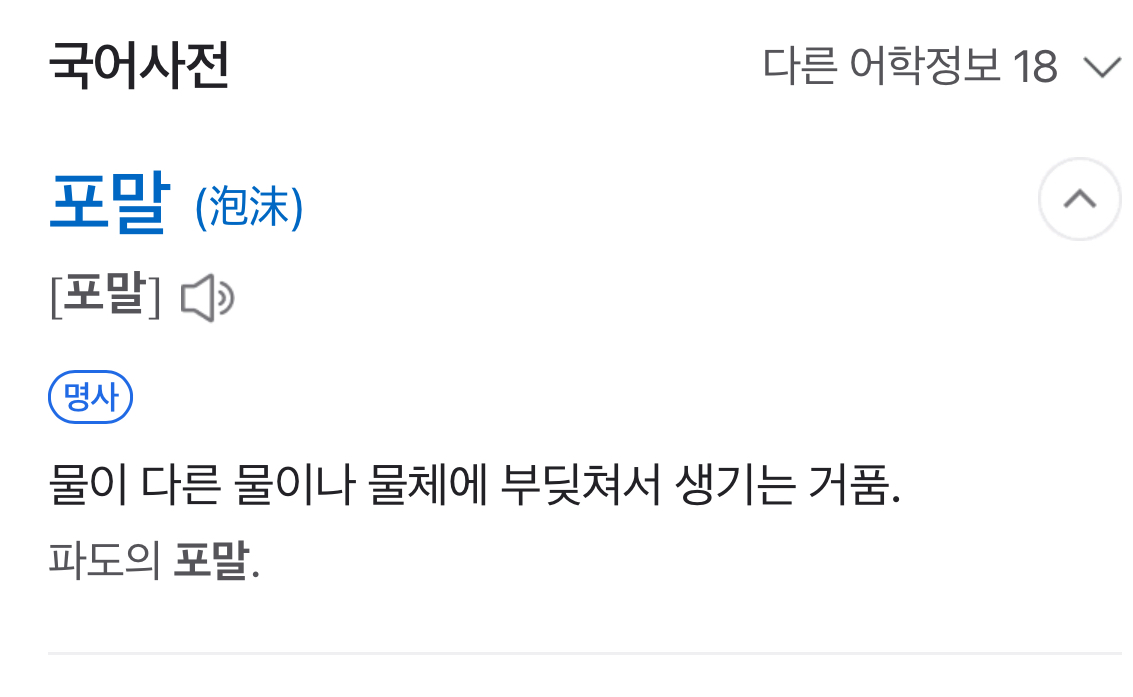 [잡담] 도영 청춘의 포말에서 포말 뜻이 이거래 | 인스티즈