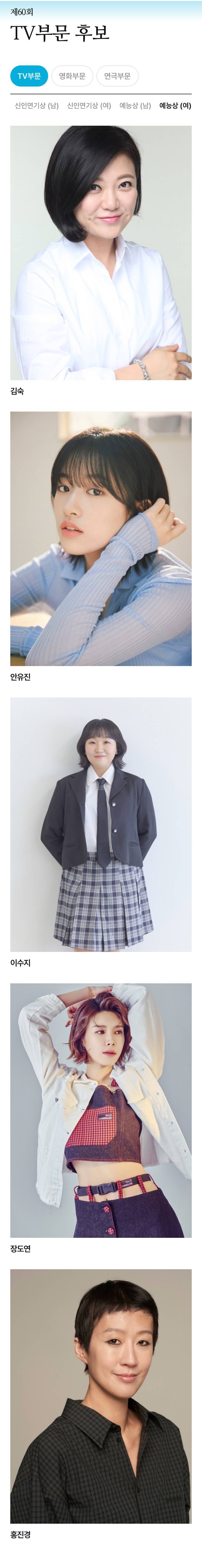 현재 후보공개만으로 난리 난 백상예술대상.JPG (초스압) | 인스티즈