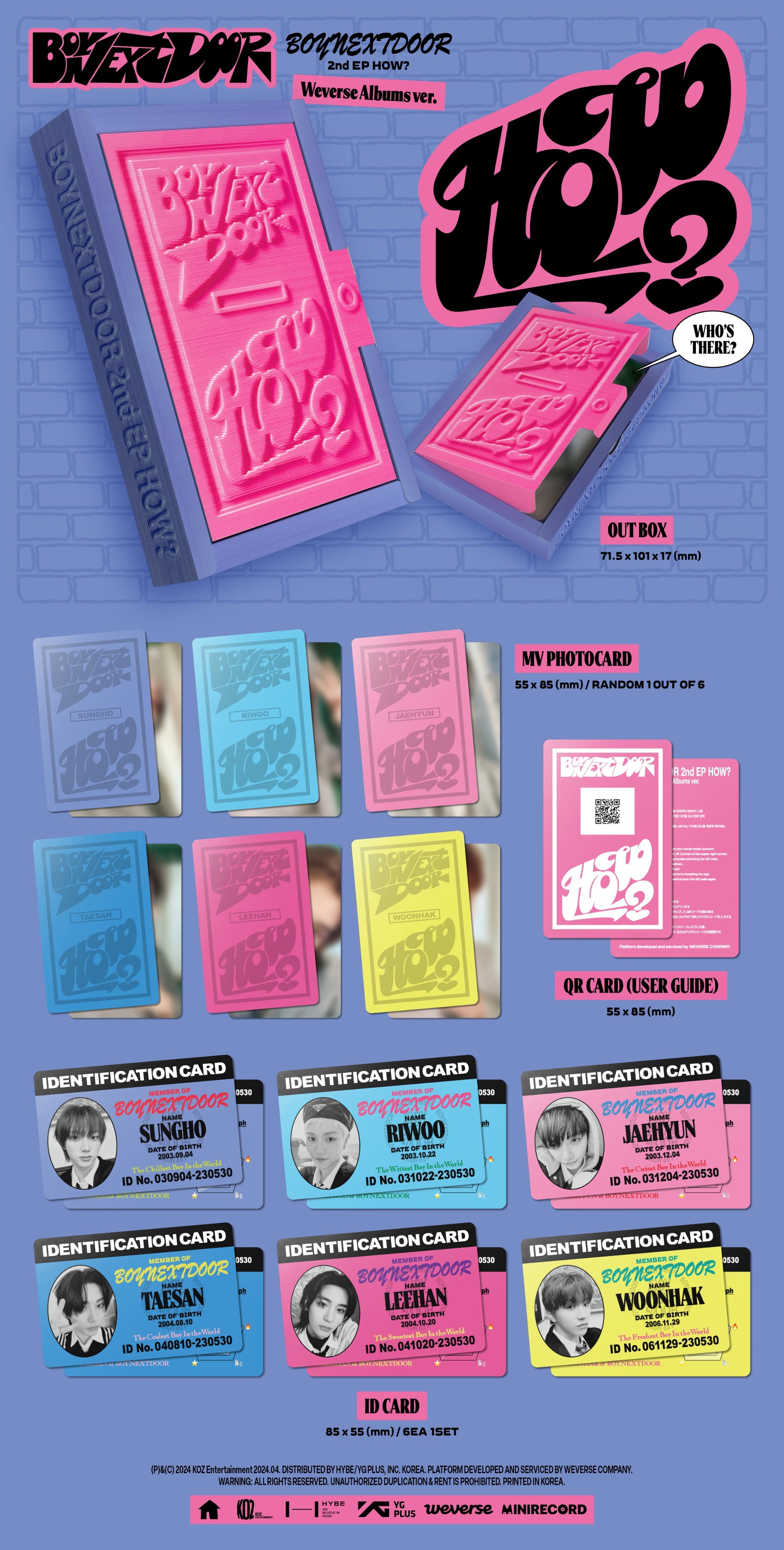 [정보/소식] 보이넥스트도어 2nd EP [HOW?] 앨범 상세 | 인스티즈