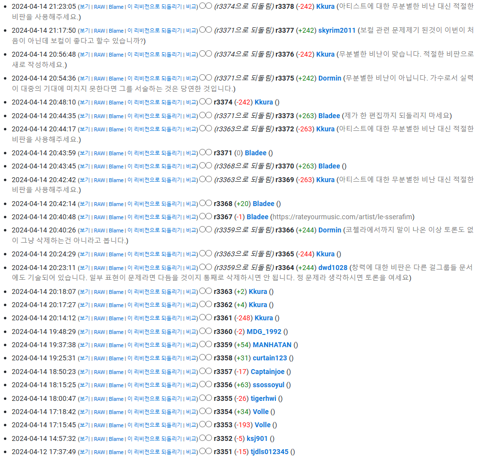 [잡담] 르세라핌 나무위키 고지전 근황 | 인스티즈