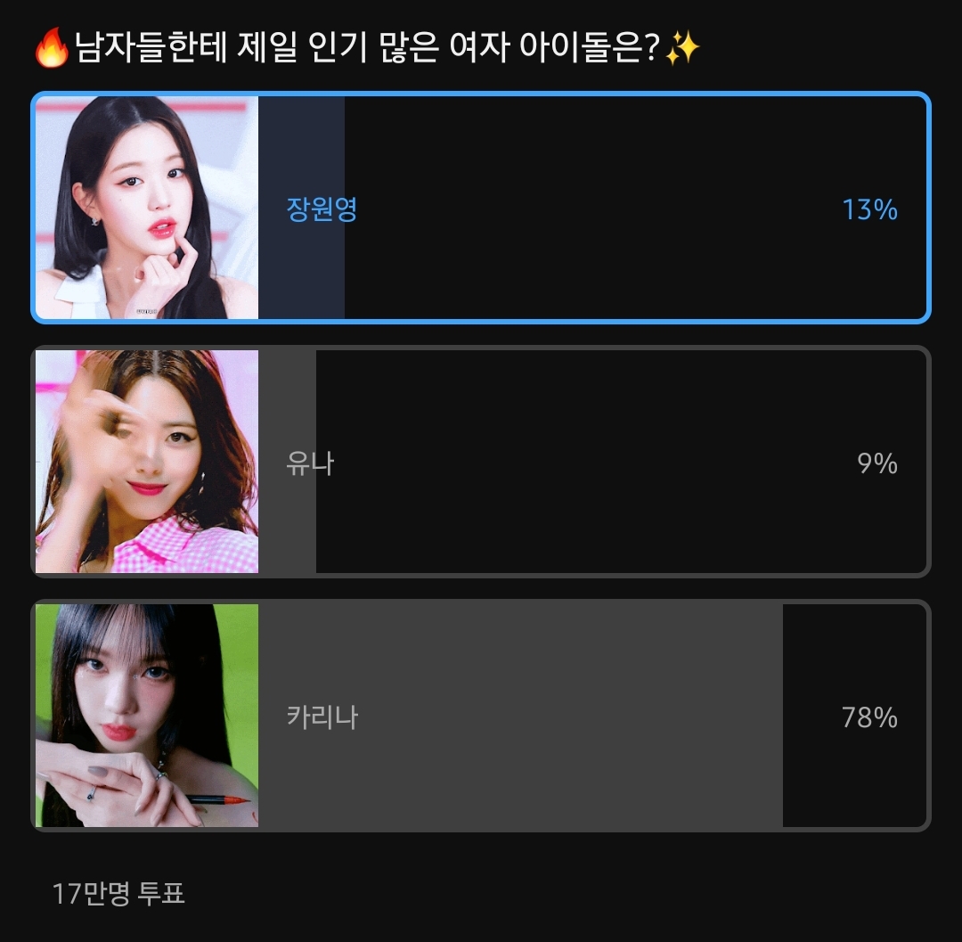 [잡담] 이거 카리나 투표 잘못된 거 같은데 | 인스티즈