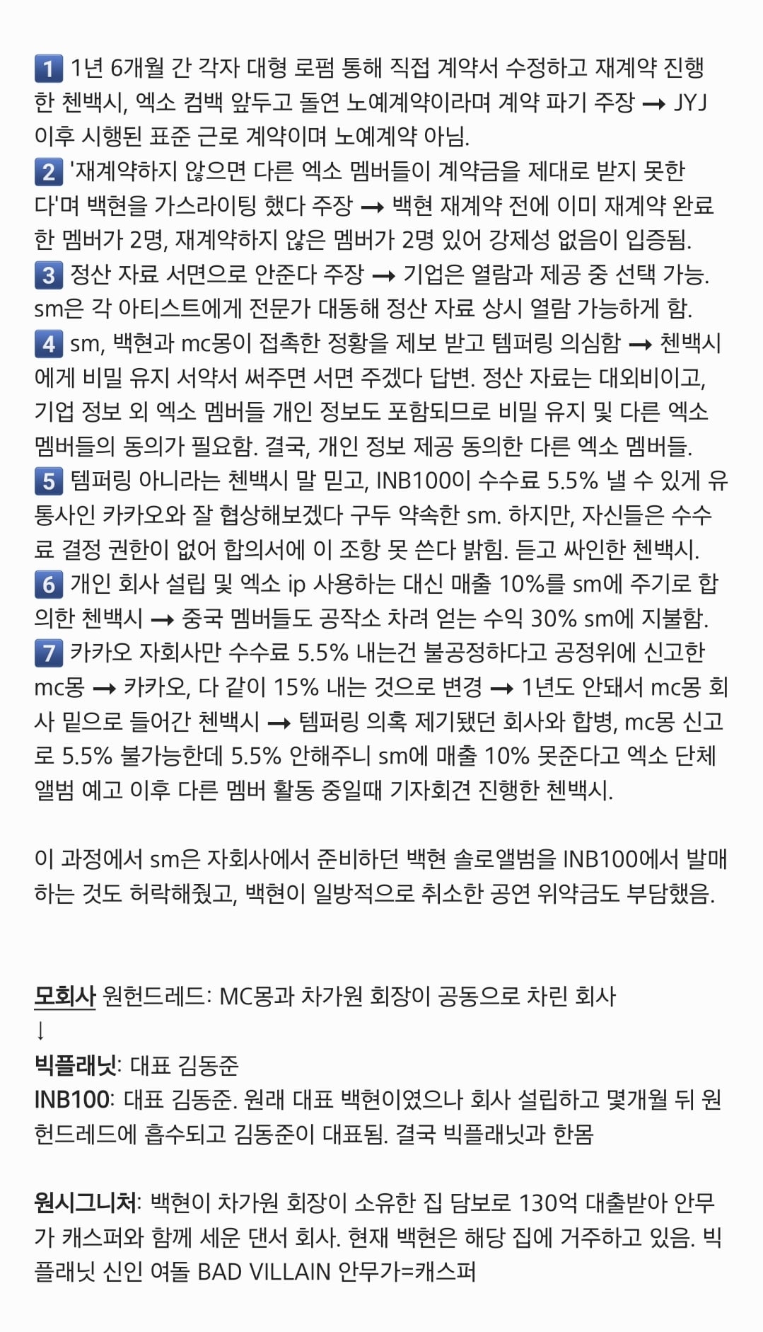 [정리글] 이번 SM vs 첸백시 사건 요약 | 인스티즈