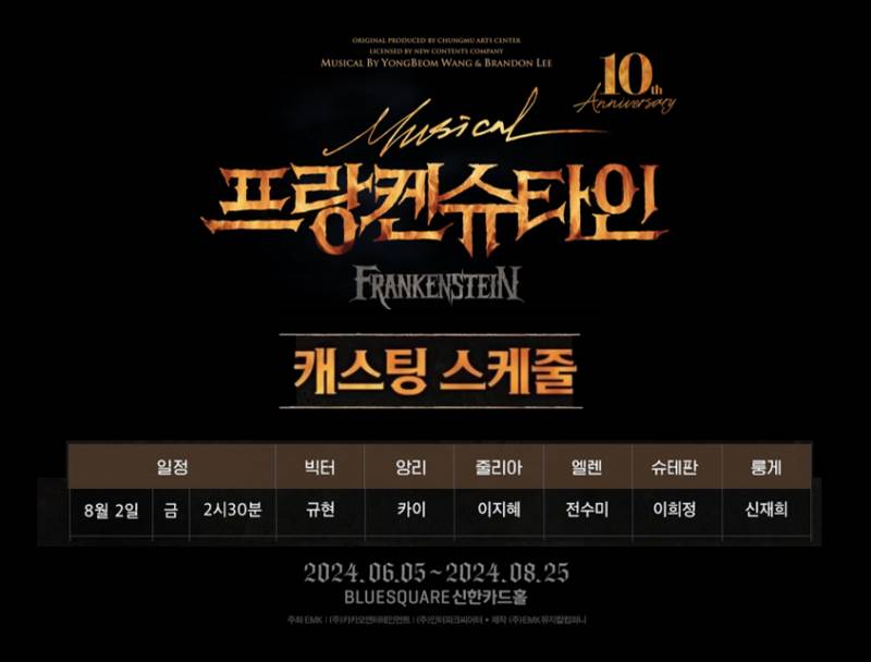 2일(금), 🐧규현 뮤지컬 프랑켄슈타인 공연💫 | 인스티즈