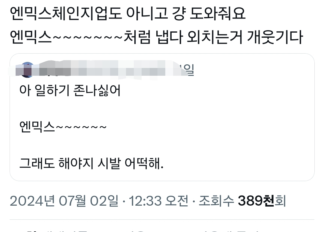 [잡담] 엔믹스적 사고인데 걍 냅다 엔믹스만 외치는거 개웃기다 | 인스티즈