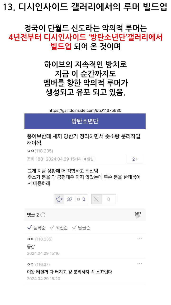 [정보/소식] 지금 논란되고 있는 단월드 정국 관련 진실 | 인스티즈