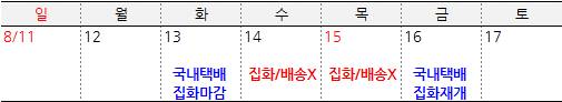 2024 택배 쉬는 날 배송 일정 안내 | 인스티즈