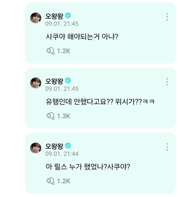 [잡담] 아니 위시도 유행하면 사쿠야 생각하는거 개웃 | 인스티즈