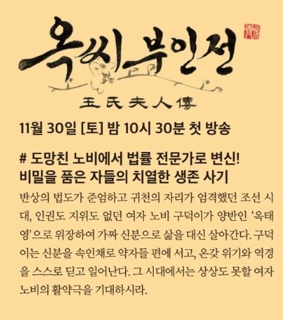 [잡담] 옥씨부인전 시놉은 재밌어 보인다 | 인스티즈