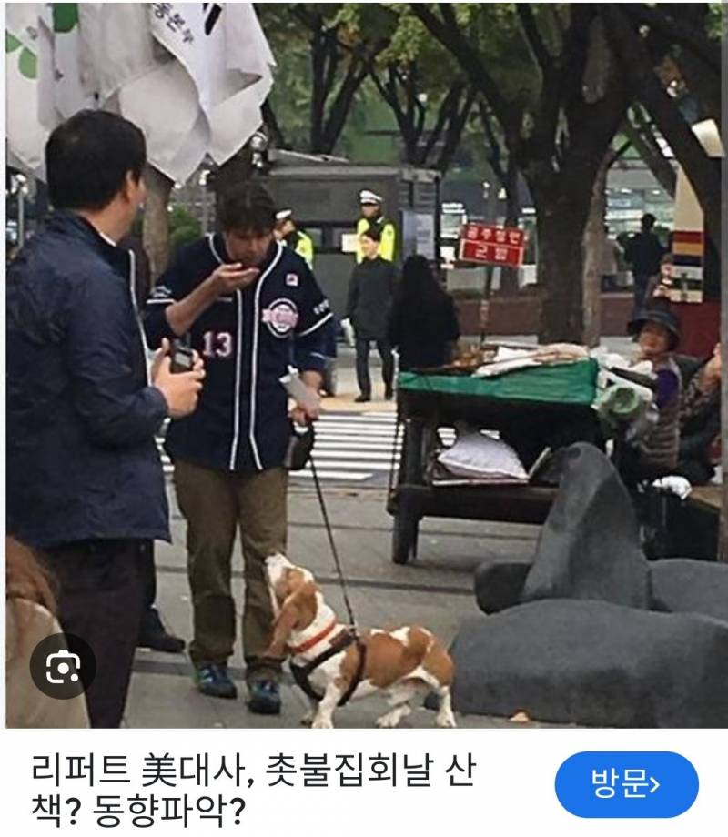 [잡담] 시위날 강아지 산책나온 미국 대사가 (ㄱㅇㄴㄴ | 인스티즈