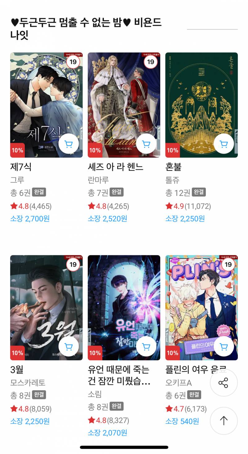 [잡담] 리디 비욘드나잇 살거 추천해주랑! | 인스티즈