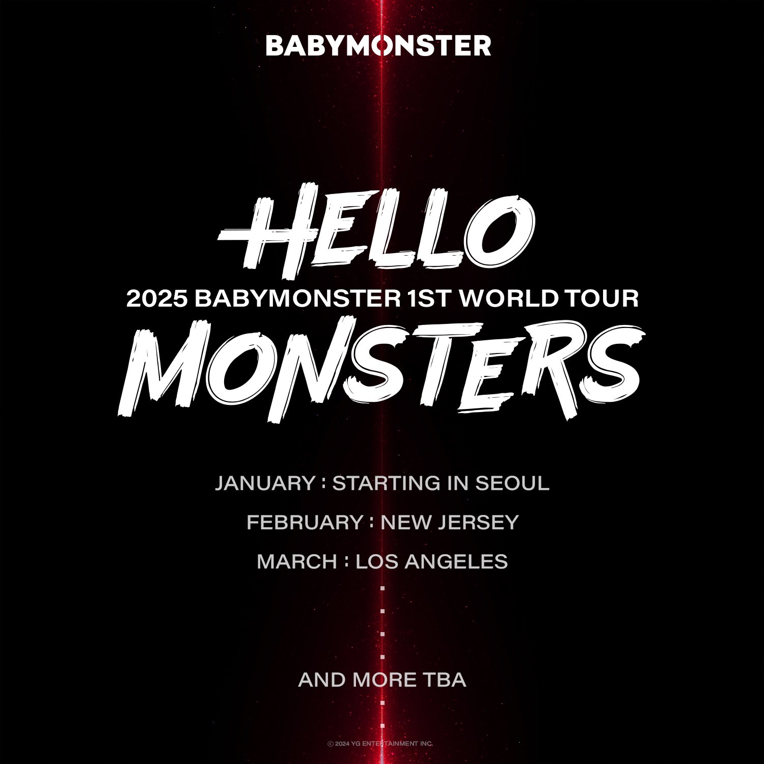 [정보/소식] BABYMONSTER 1st WORLD TOUR <HELLO MONSTERS> ANNOUNCEMENT | 인스티즈