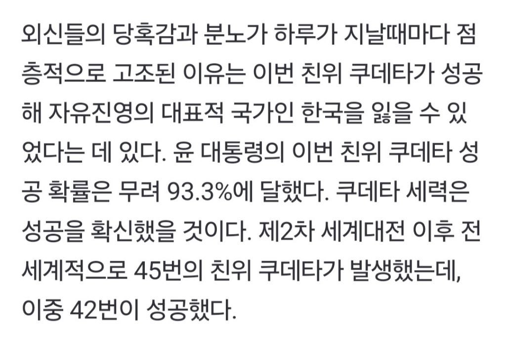 [정보/소식] 쿠데타 성공확률이 93.3%였대 | 인스티즈