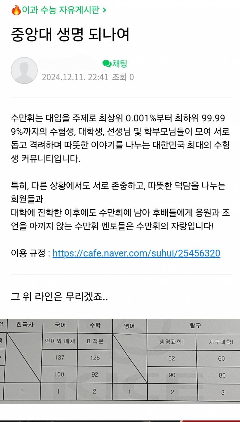 [잡담] 하늘뚫고 올라가는 중앙대 입결근황 | 인스티즈