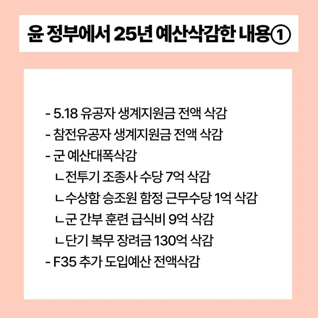 [잡담] 윤석열 정부가 삭감한 내용 vs 민주당이 삭감한 내용 | 인스티즈
