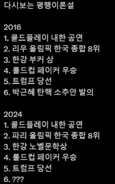 [잡담] 평행이론 밈 그대로 이뤄진게 제일 신기함 | 인스티즈