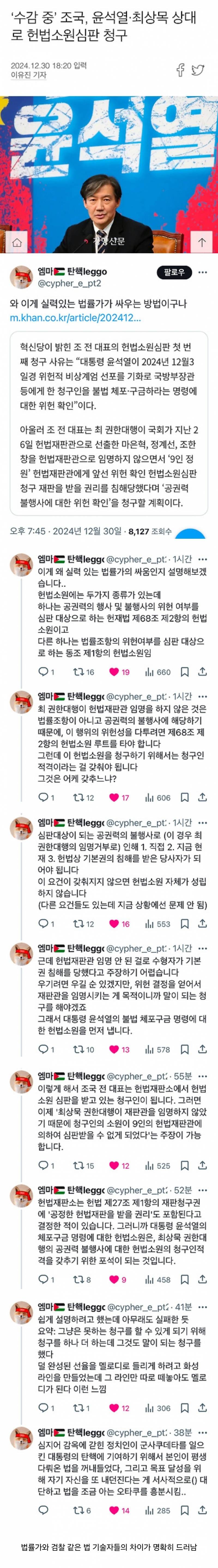 [잡담] 조국 헌법소원 건거 글 보는데 | 인스티즈