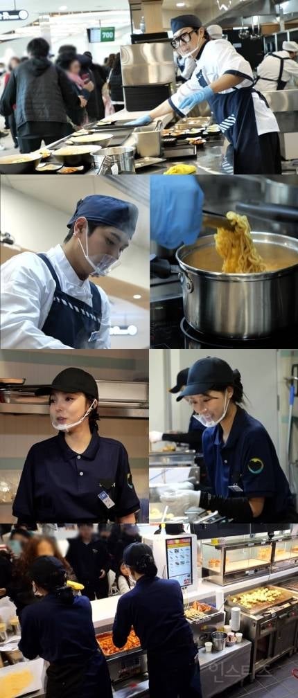 박진주·미주, 설날 휴게소 스낵 코너서 메뉴 20개 준비 너덜너덜 | 인스티즈
