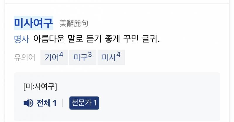 [잡담] 미사여구라는 뜻 알아? | 인스티즈