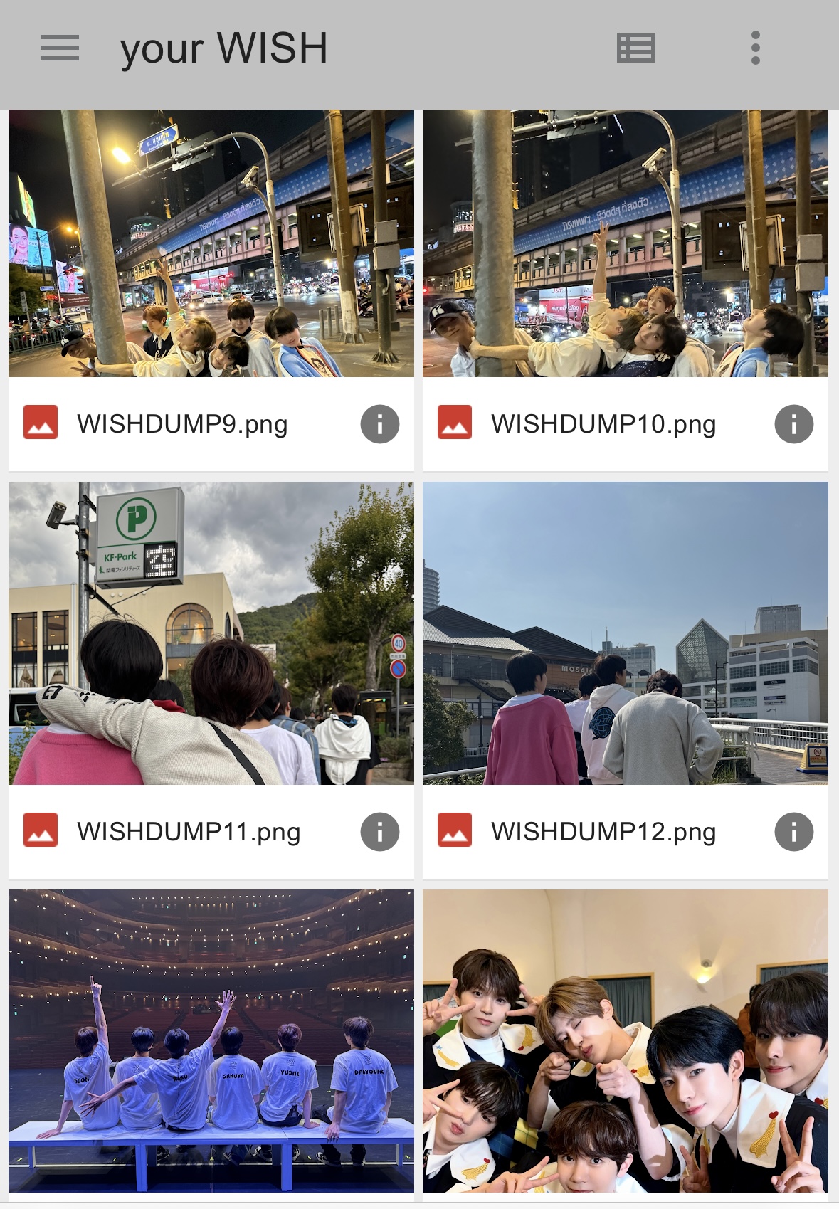 [잡담] 와... 위시 뉴팀때부터 위시때사진 125장을 구글드라이브로 낋여줌... | 인스티즈