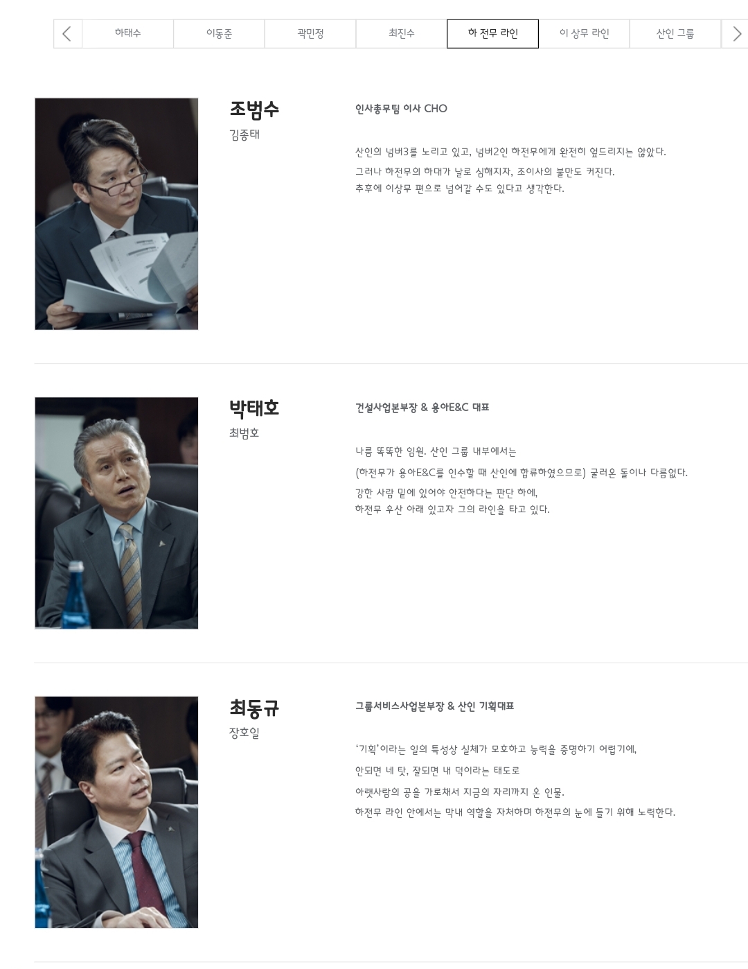 [정보/소식] 협상의기술 공홈 인물관계도&인물소개 | 인스티즈