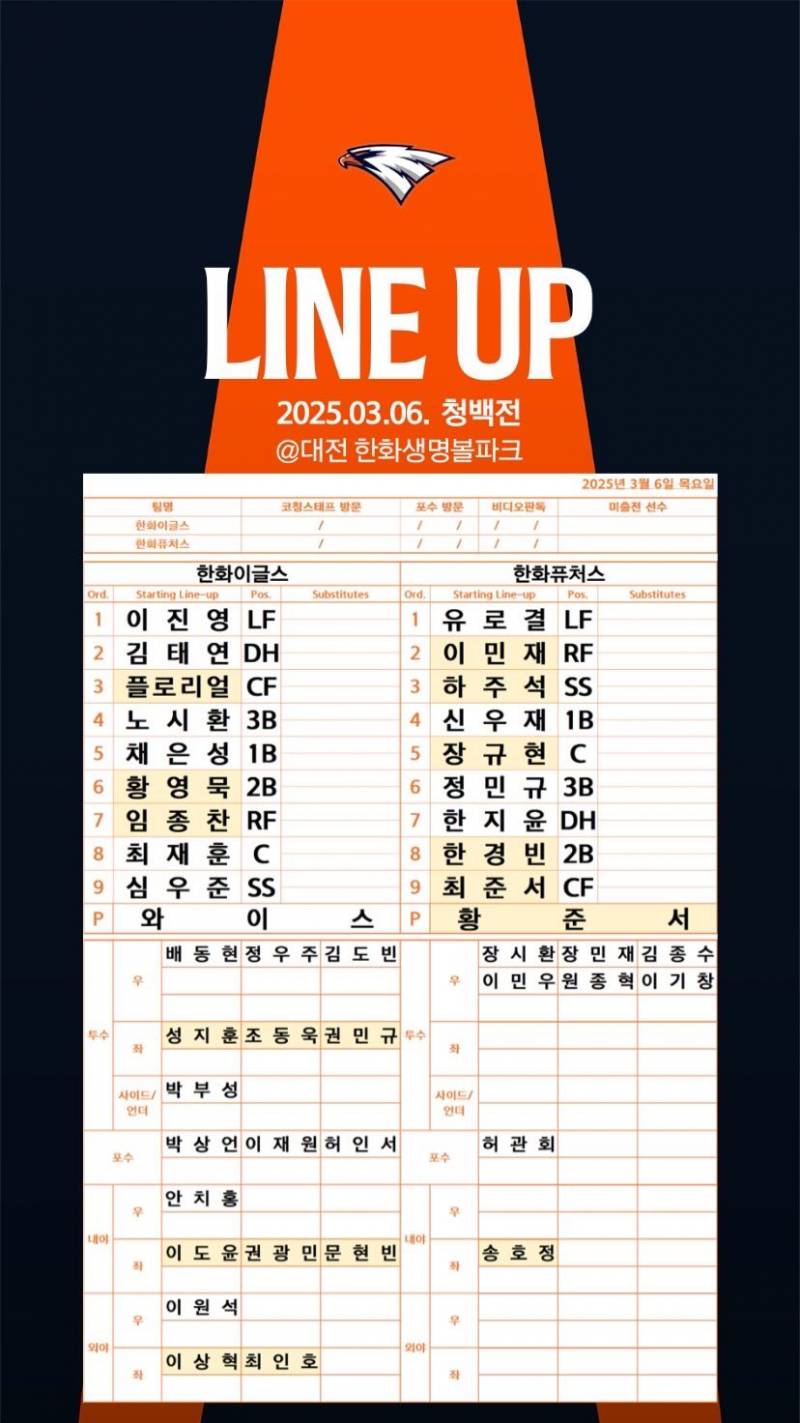 [잡담] 청백전 라인업 | 인스티즈