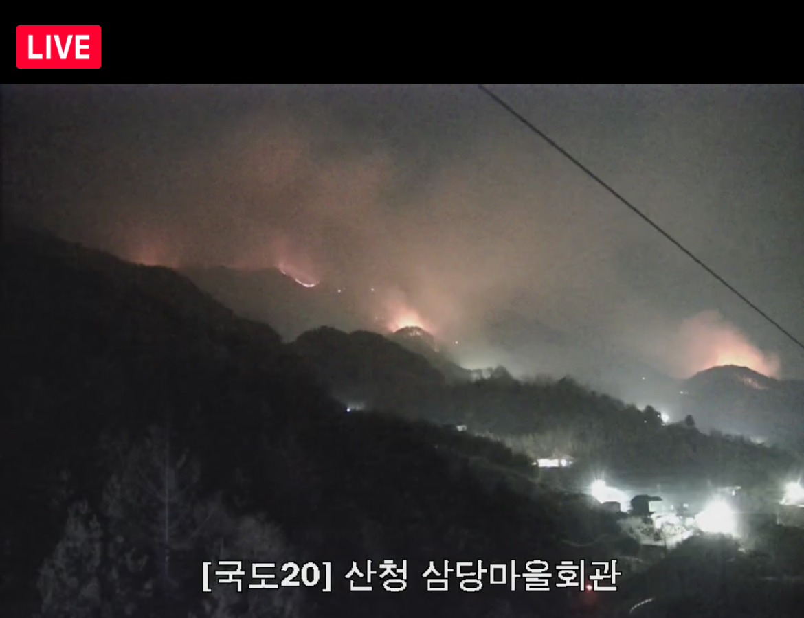[잡담] 와 지리산 산불 실시간임.. | 인스티즈