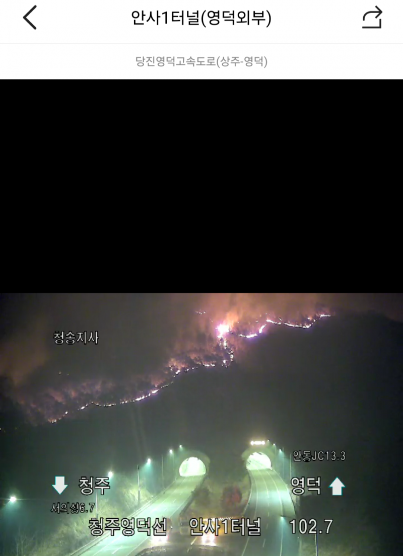 [잡담] 산불 진짜 심한가봐...cctv에서도 보여 | 인스티즈