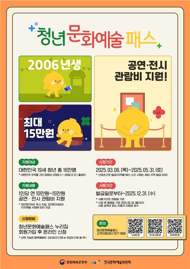 [정보/소식] 공연·전시 15만원 '공짜'…'청년문화예술패스' 8만명 몰려 | 인스티즈