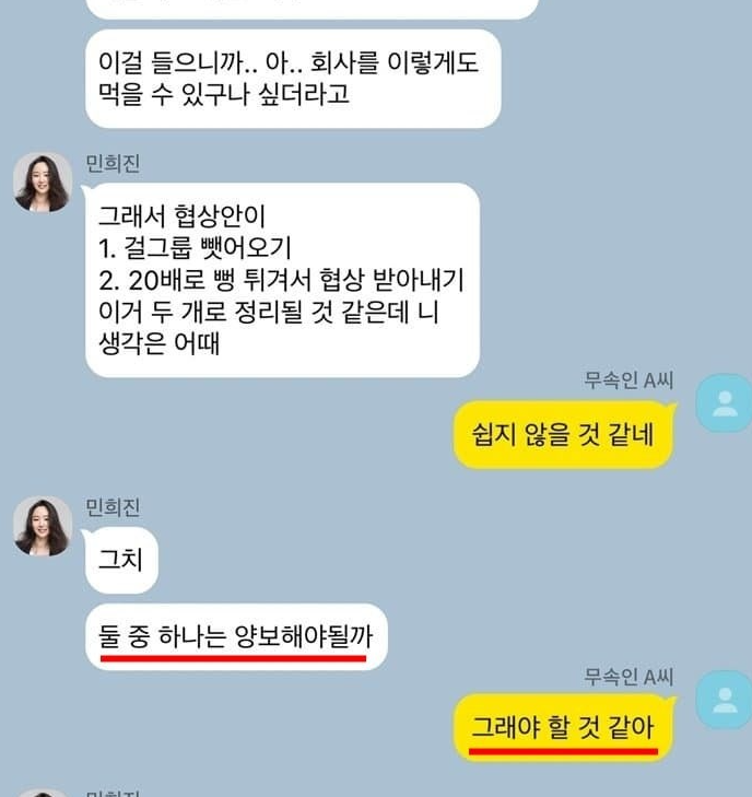 [정보/소식] 민희진 배임 의혹 카톡 모음 | 인스티즈