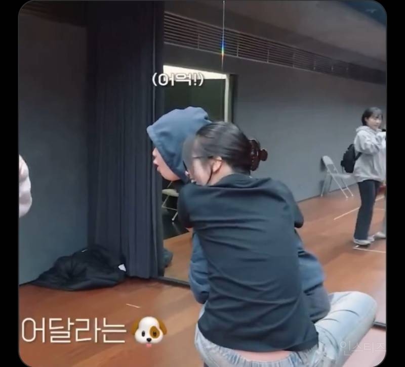나 업어라고 말하는 코알라재질 안유진.jpg | 인스티즈